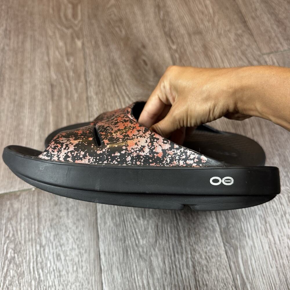 OOFOS Womens OOahh Luxe Recovery Bellini Splash Slide Size 9 - Picture 6 of 12